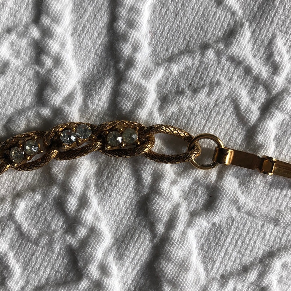 Florenza vintage bracelet 30 rhinestones with gold clasp